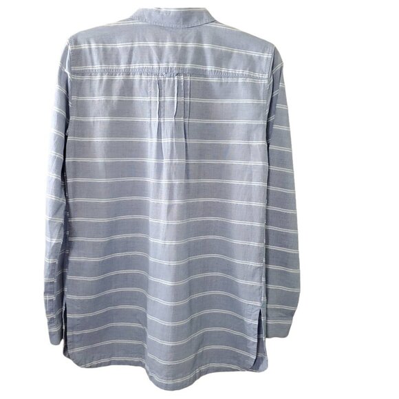 🚨296 Talbots blue and white long sleeve button down tunic - Picture 4 of 8